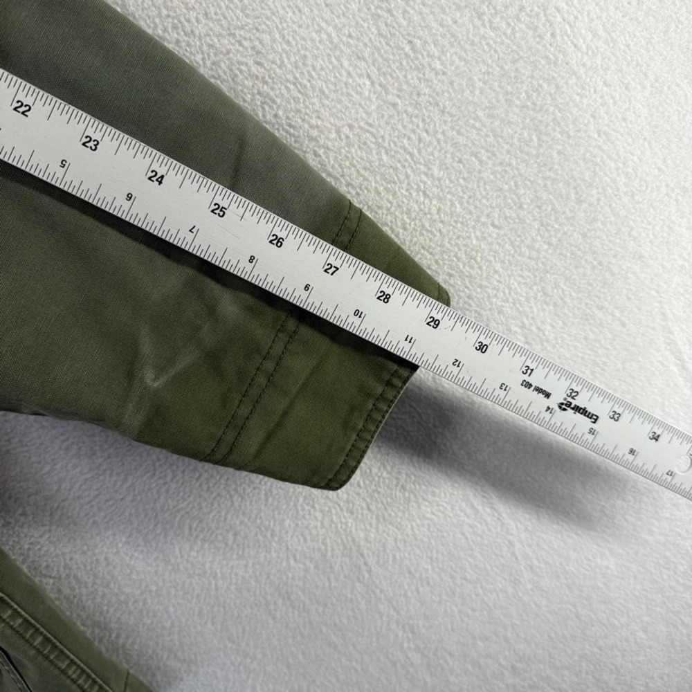 Vintage LL Bean Jacket Men's Medium Green Barn Coat Canvas Lined Distressed y2k - Picture 8 of 14